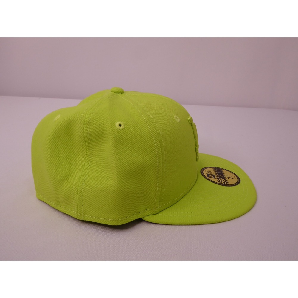 NWT New Era 59Fifty MLB Genuine Los Angeles Dodgers LA Neon Fitted Hat Cap 7 1/4 - Picture 4 of 5